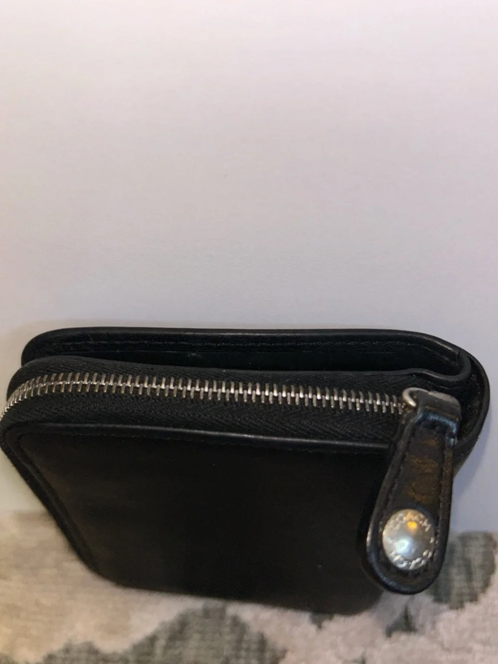 Coach universal compact leather wallet